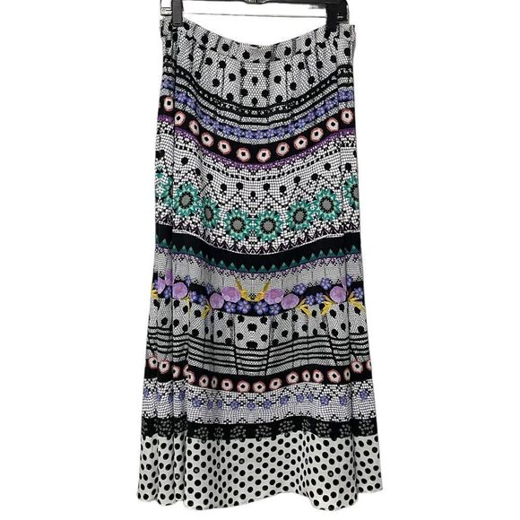 TEMPERLEY LONDON Floral Dot Matrix Print Maxi Skirt 10 - Picture 5 of 7